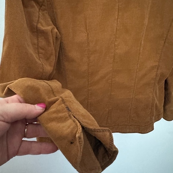 Coldwater Creek Blazer Tan Corduroy Western Vibes Neutral Brown Women’s Medium. - Picture 11 of 11